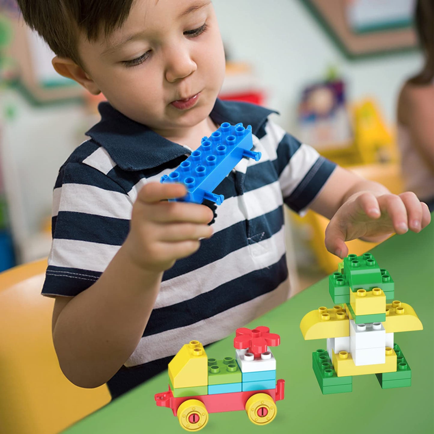 Cutedeer 138 Piece Building Blocks for Kids Toddlers  Classic Big Bricks Set Compatible with All Major Brands  STEM Large Building Toys with Gift Box for All Ages Boys Girls