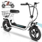 Caroma 819W Peak Electric Scooters For Adults, 14'' Fat Tire, 375Wh Battery, 25 Miles Range, 20Mph Top Speed, Foldable Electric 