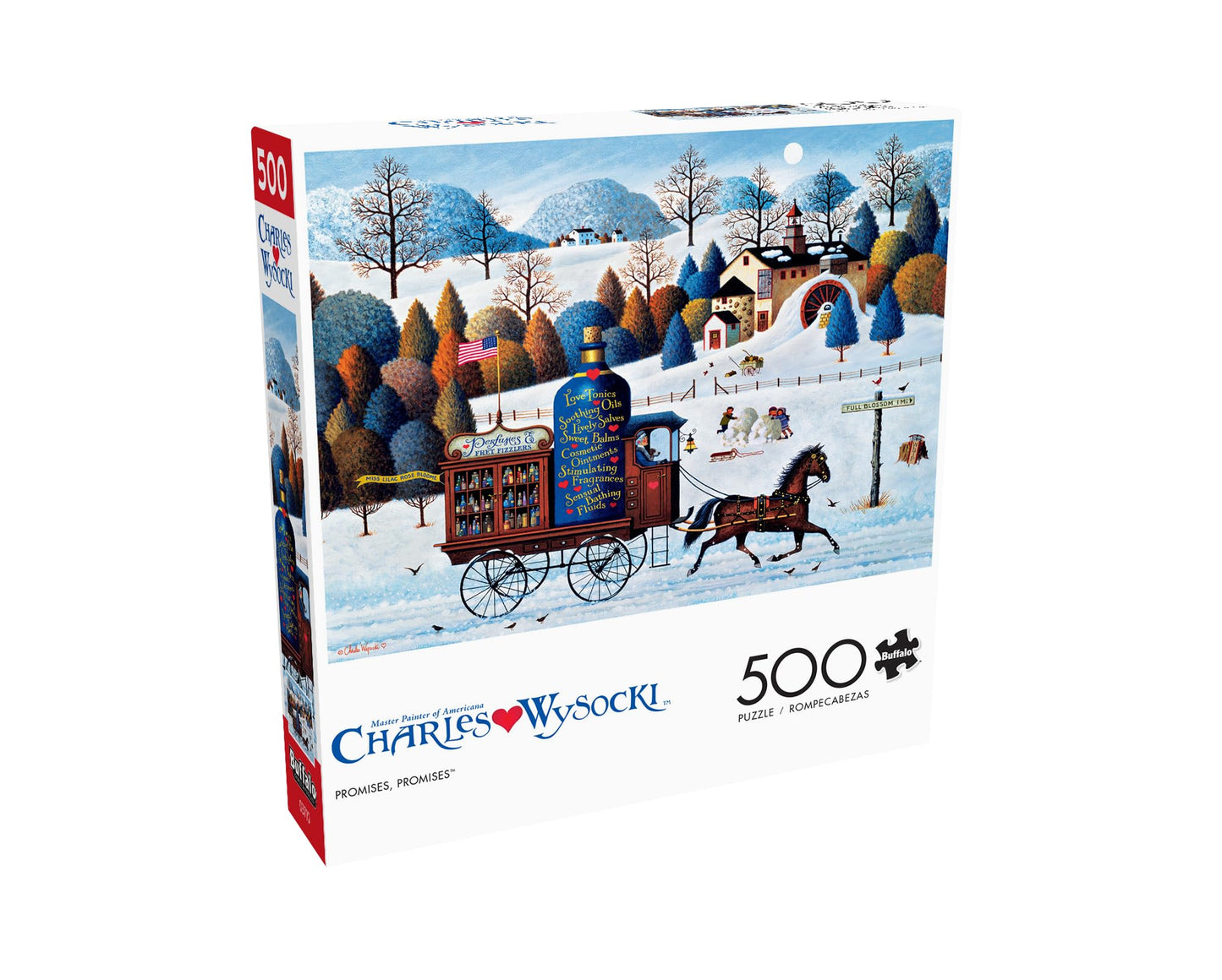 Buffalo Games 500 Piece Jigsaw Puzzle - Promises Promises - Large Multicolor Cardboard - Model 37010 - Perfect for Game Nights