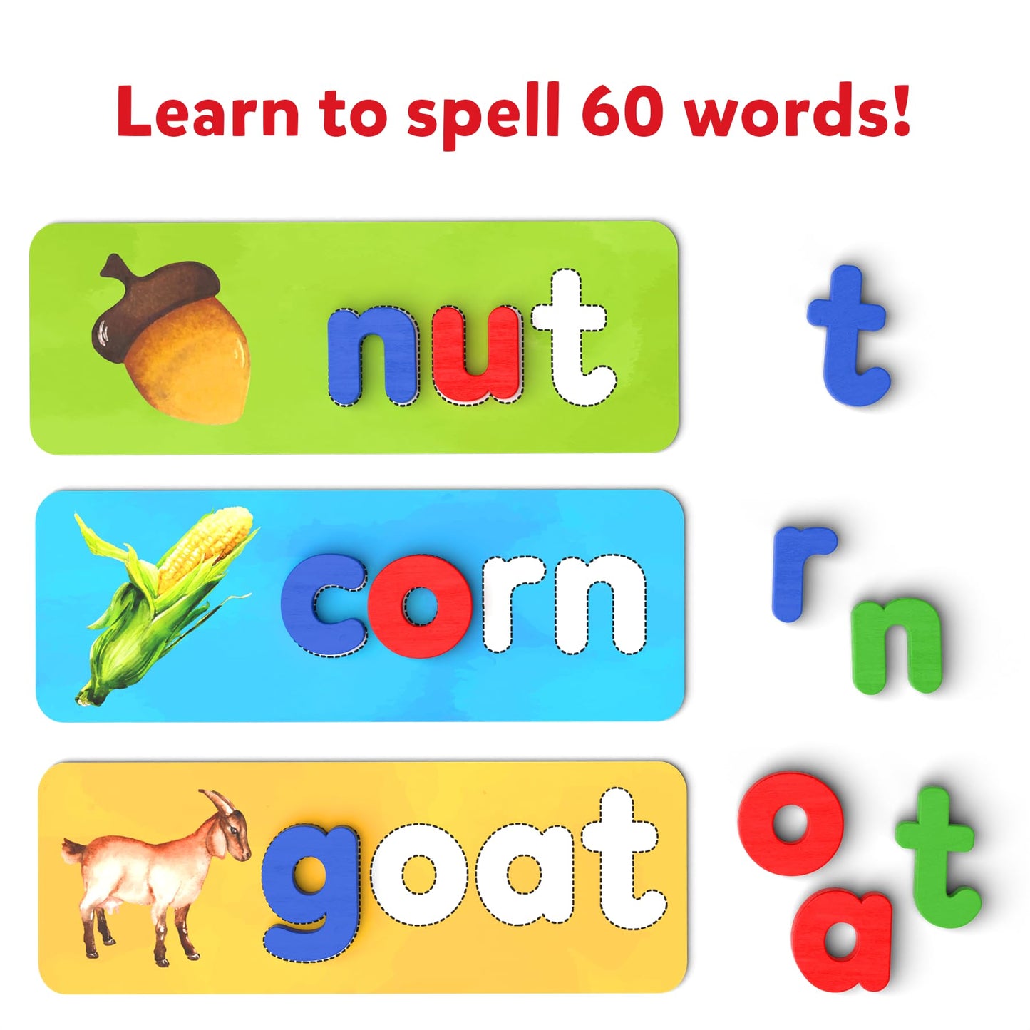 Skillmatics Preschool Learning Activity - Ready To Spell, Stage-Based Learning To Improve Vocabulary & Spelling, Educational Toy, Gifts For Boys & Girls Ages 4, 5, 6, 7