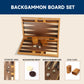 GSE Games & Sports Expert enhanced Wooden Folding Inlay Backgn Board Game Set  Classic Traditional Strategy Board Games (Focus - 17 Inches)