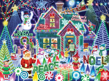 Vermont Christmas Company Festival Of Lights Christmas Jigsaw Puzzle 550 Piece