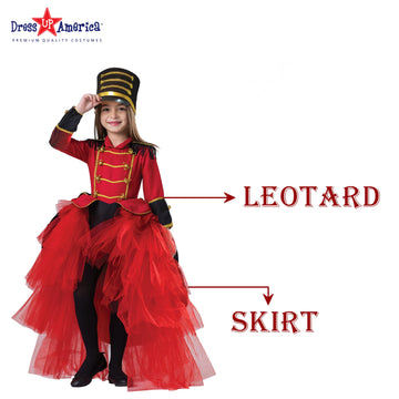 Dress Up America Band Majorette Costume - Nutcracker Costume For Girls - Toy Soldier Uniform Dress Up For Kids