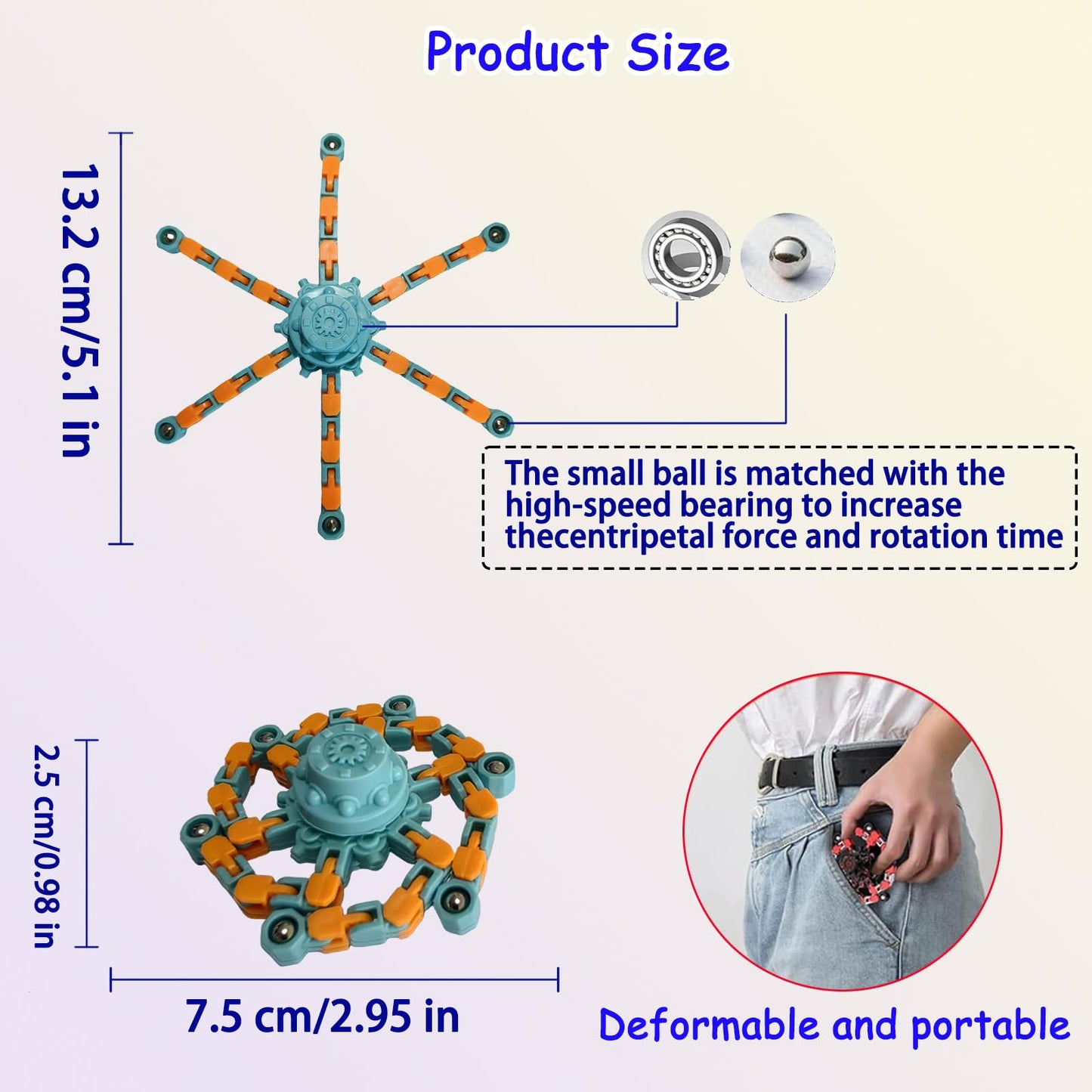 20 Pcs Fidget Spinner Toys Party Favors Goodie Bag Stuffers Funny Valentines Gifts For Kids Adults,Transformable Robot Fingertip Stress Relief Gyro Sensory Toys,Treasure Box Toys Prizes Supplies