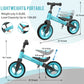 Bobike Toddler Balance Bike Toys For 1 To 3 Year Old Girls Boys Adjustable Seat And Handlebar No-Pedal Training Bike Best Gifts For Kids (Blue)