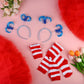 Jchrmers World Book Day Thing Costume Include Tutu Skirts Ponytail Headbands Bowties And Striped Knee Socks(Style2)