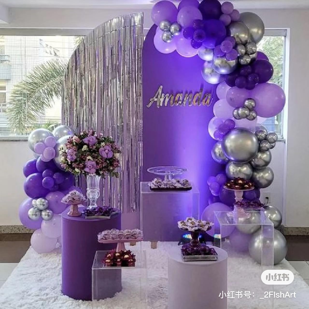 Moxmay 102 Pieces Puprle Balloons 18In 12In 10In 5In Different Sizes Party Balloon Kit For Birthday Halloween Christmas Wedding