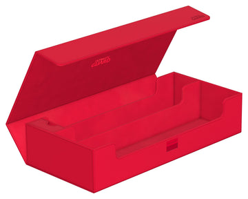 Ultimate Guard Superhive 550+, Deck Case For 550 Double-Sleeved Tcg Cards, Red, Compatible With Boulders, Magnetic Closure & Microfiber Inner Lining