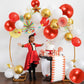 TONIFUL 16Pcs Large Red 4D Giant Round Foil Balloon 4D Mirror Metallic Mylar Sephere Balloons for Christmas New Year Birthday Pa