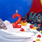 Conelist Number 2 Dog Paw Birthday Candles Dog Patrol Toppers Candles Blue Yellow and Red Dog Paw Numeral Birthday Cake Topper f