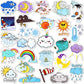 Susihi Weather Stickers Cloud Stickers For Water Bottles Weather Stickers Pack For Laptop (50Pcs)
