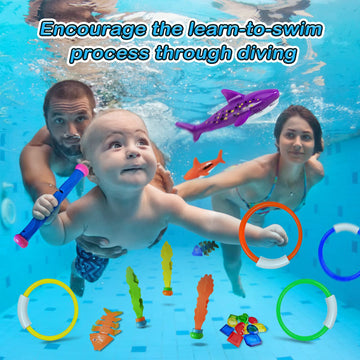 Jasonwell Pool Diving Toys Games - 31 Pcs Swimming Pool Toys For Kids Teens With Diving Rings Dive Sticks Underwater Treasures Torpedo Bandits Fish Toys Etc Fun Water Swim Toys For Boys Girls Adults