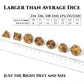 DND Metal Dice - Ancient Gold Ruins Cracked Metal Dice - Polyhedral Dice Set for RPG D&D MTG Pathfinder and More - Beautifully D