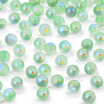 Poplay 120Pcs Glass Marbles Bulk, For Kids Marble Run Games, Vase Fillers, Green