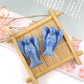 Ouubuuy Blue Aventurine Crystal Angel Figurines Statues Natural Gemstone Carved Pocket Guardian Angel 1.5 inch for Healing Reiki