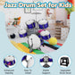 Kids Drum Set 5 Piece Toddlers Jazz Drum Kit With Stool Musical Instrument Toys For 3 4 5 6 7 Year Old Boys Girls Birthday Gift