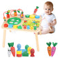 Activity Table For 1+ Year Old Girls Boys, 7-In-1 Wooden Montessori Toys, Activity Center, Baby Toddler Sensory Toys Kids First 