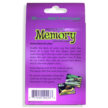 Stages Learning Materials Insects And Bugs Photographic Memory Matching Card Game, Grades Prek - 3Slm223