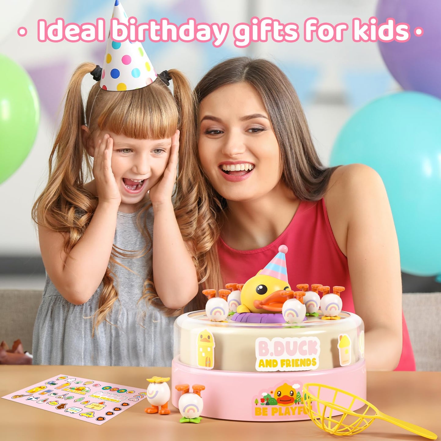 BLF FUN Catch and Bounce Duck Game for Kids, Plastic Board Game Model 685-41BD-1P, Ideal Birthday Gift for Ages 4-8