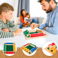 Cretvis 1-4 Players Shut The Box Dice Game, 10 Numbers Traditional Wooden Pub Bar Board Family Table Mat Game Dice For Kids And