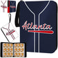 Baseball Card Binder With Sleeves 900 Pocket, Atlanta Baseball Card Holder For Trading Cards Baseball Collector Album Sports Car