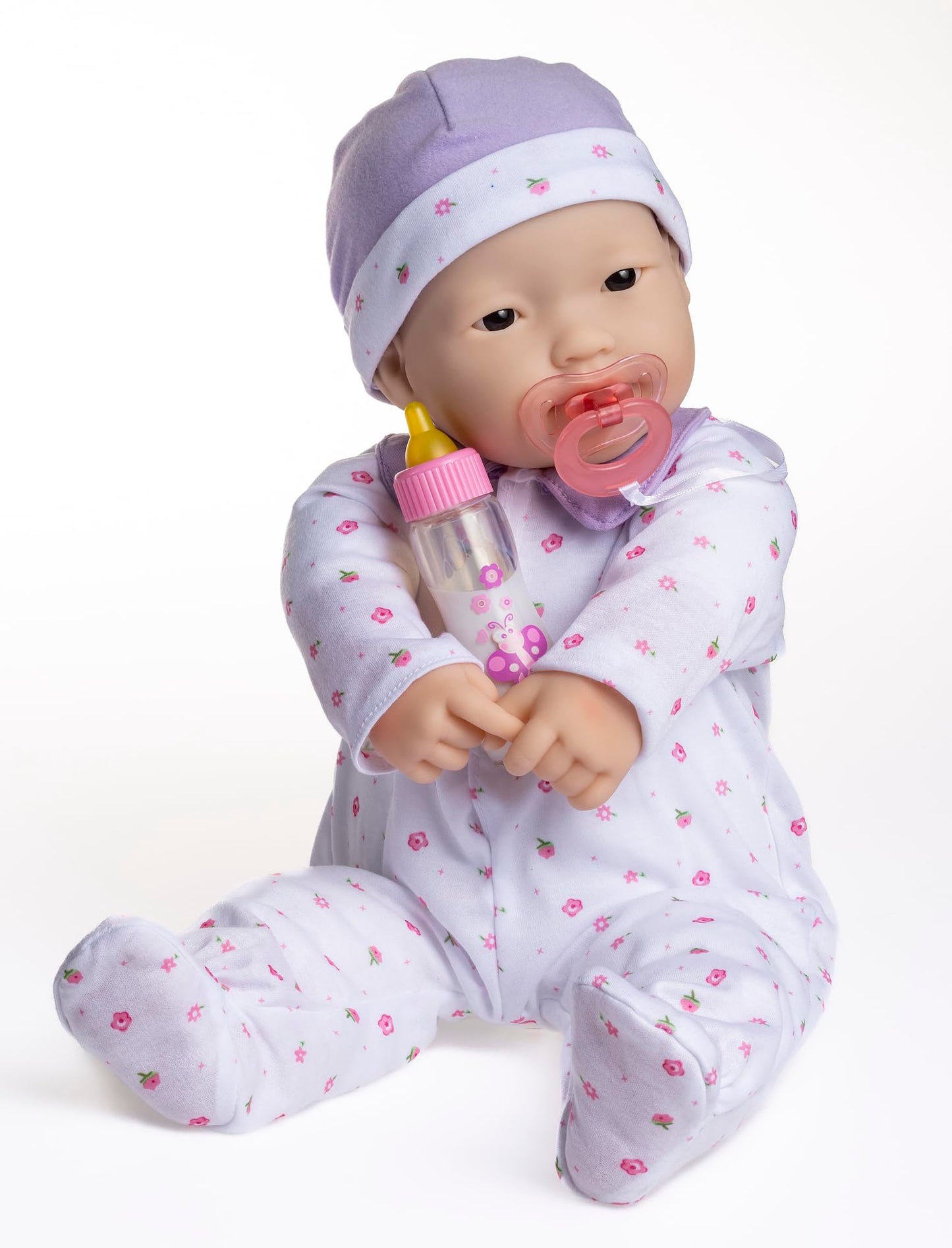 JC Toys La Baby 20-Inch Soft Body Baby Doll, Asian Purple, Washable, Removable Outfit, Model 15342, For Children 2 Years +