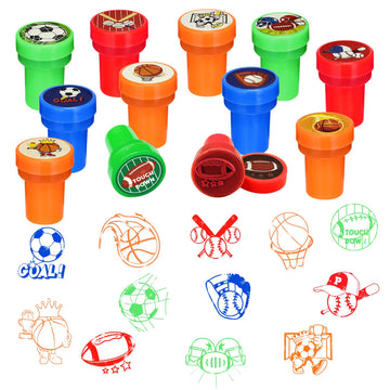 Cinrobiye 24 Pcs Sports Themed Stampers for Kids