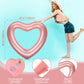 Zhanmai 3 Pcs Inflatable Heart Pool Float 47.3 x 39.4 Inch Swim Heart Shaped Pool Rings for Adults Water Floatie Summer Swimming
