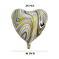 25 Pcs Marble Black Heart Balloons 18In Foil Heart Shaped 18 Inch Balloons Helium Mylar Balloons Foil Balloon Decoration For Wom