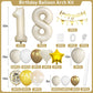 18Th Birthday Decorations For Sand White Gold,18Th Birthday Balloon Arch Garland Kit With Happy 18Th Birthday Number 18 Foil Bal