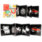 Happy Start Tummy Time Books for Babies - High Contrast Baby Book  Black and White Books for Newborns  Hospital Approved Baby Board Books  Stand Up High Contrast Books for Newborns Ages 0+ Russian