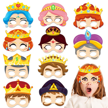 Qpout 30pcs Purim Masks with Black Elastic Rope,Purim Story Character Paper Masks Decorations for Purim Jewish Festival Costume 