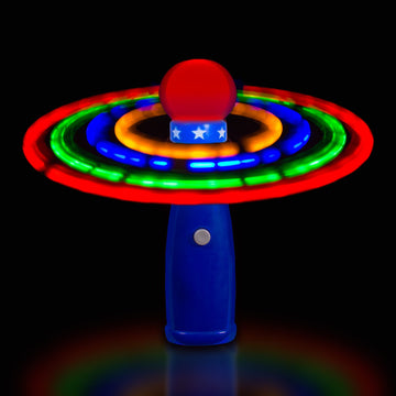 Windy City Novelties Hand-Held Led Light Up Galaxy Spinner - Colorful Flashing Lights For Parties, Events, And Fun