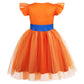 Marendyee Girls Kitties Costume Dress Christmas Gift For Kids Tulle Mesh Cosplay Dresses Flutter Sleeve