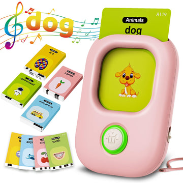 Kokodi Toddler Toys Talking Flash Cards For Girls 2 3 4 5 Year Old Birthday Gifts, Learning Toys With 448 Sight Words For Kids, Autism Speech Therapy Toys For Autistic Children, Montessori Toys, Pink