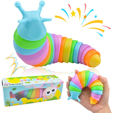 Cevioce Sensory Slug Fidget Toys,Fidget Slug Toys For Adults & Kids Party Favors,1 Pc Cute Autism Sensory Toys For Autistic Chil