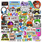Detickers Gaming Stickers For Boys 8-12 Video Game Stickers Pack For Boys Water Bottles Stickers Vinyl Stickers For Teens Boys