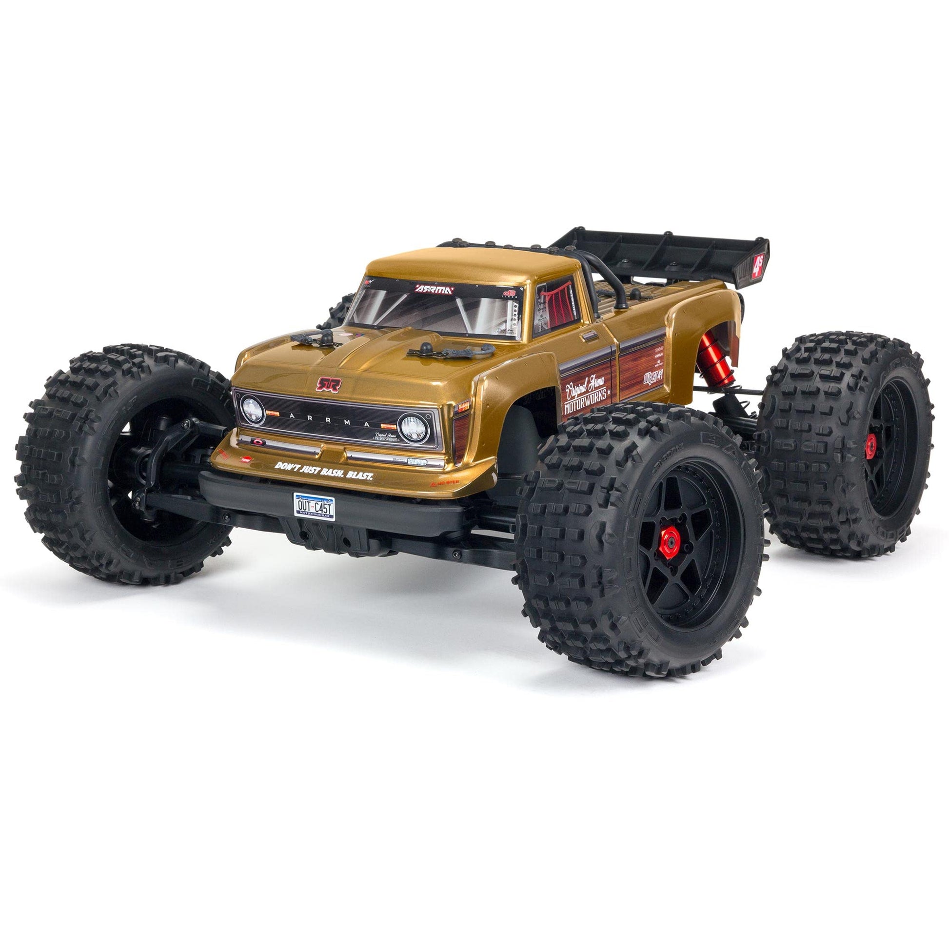 ARRMA RC Truck 1/10 Outcast 4X4 4S V2 BLX Stunt Truck RTR (Battery and Charger Not Included), Bronze, ARA4410V2T1