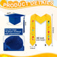 Unittype 4 Pcs Preschool Graduation Gown Cap With Tassel Graduation Stole Stuff Plush Bear Set For Kids Graduation Gifts (Dark B