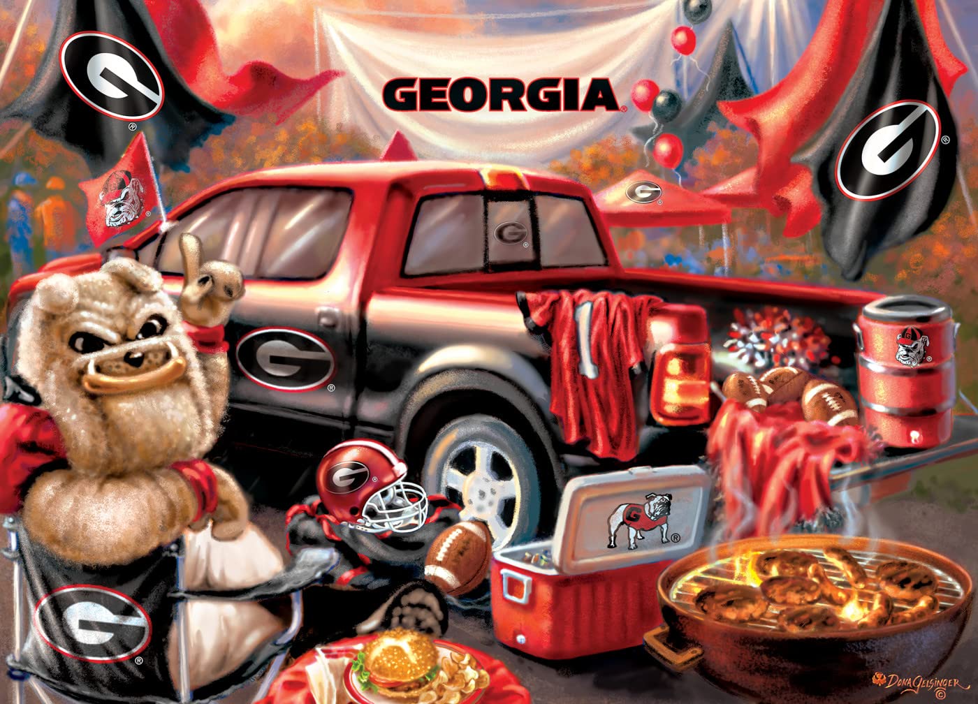 MasterPieces NCAA Gameday Puzzles Collection - Georgia NCAA Gameday Collection 1000 Piece Jigsaw Puzzle  19.25 x 26.75