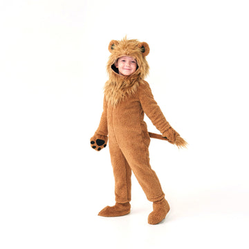 Kosgraiy Kid Lion Costume,Christmas Lion Onesie Boy And Girl,Animal Onepiece Outfit Halloween,Animal Onesie Christmas Costume,M,