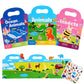 3 Pack Reusable Sticker Books For Toddlers 2-4 Years, Sticker Books For Toddlers 1-3, Halloween Christmas Gifts For Kids Toddler Boys Girls Travel Toys