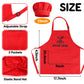 Kids Grill Playset with Apron Hat for Cooking Food Smoke Sound Light Outdoor Toy Pretend Play Set Kitchen Accessories BBQ Campin