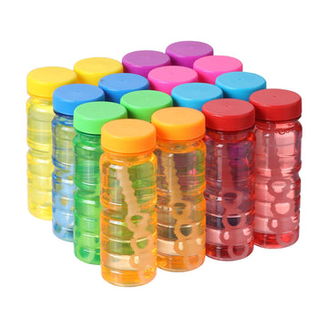 Novelinks 16 Pack Big Bubble Bottle Bulk For Kids - 4Oz Blow Bubbles Solution Novelty Summer Toy - Activity Party Favor Assorted Colors Set (16 Pack 4Oz Bottle)