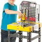 CASDON Tool Box Workbench, 2-in-1 Tool Box & Workbench for Children Aged 3+ Includes Over 60 Tools for DIY Roleplay Fun