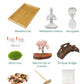 Melonva Japanese Zen Garden For Desk - Life Flows 12'' X 8'' Desktop Mini Zen Garden With White Sand Artificial Tree Rocks Rakes