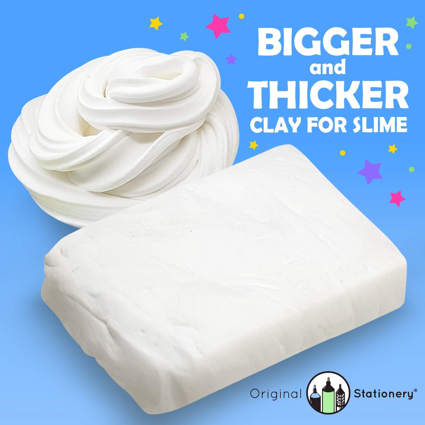Original Stationery Soft Clay For Slime Making, Moldable Modeling Clay For Kids, Add To Glue And Shaving Foam For Butter Slimes, 1.3 Lbs/600G, Fun Easter And Birthday Gift, Slime Mix Ins Supplies