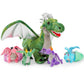 Karister 7Pcs Dragon Plush Toy Set,Dinosaur Stuffed Animal For Boys,Girls,Dragon Stuffed Animal With 4 Baby Dragons & 2 Dragon E