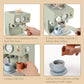 Pithfor Kids Wooden Coffee Maker Toy with Grinder, Pretend Play Kitchen Appliances & Accessories Toy Gift for Kids Toddlers Boys