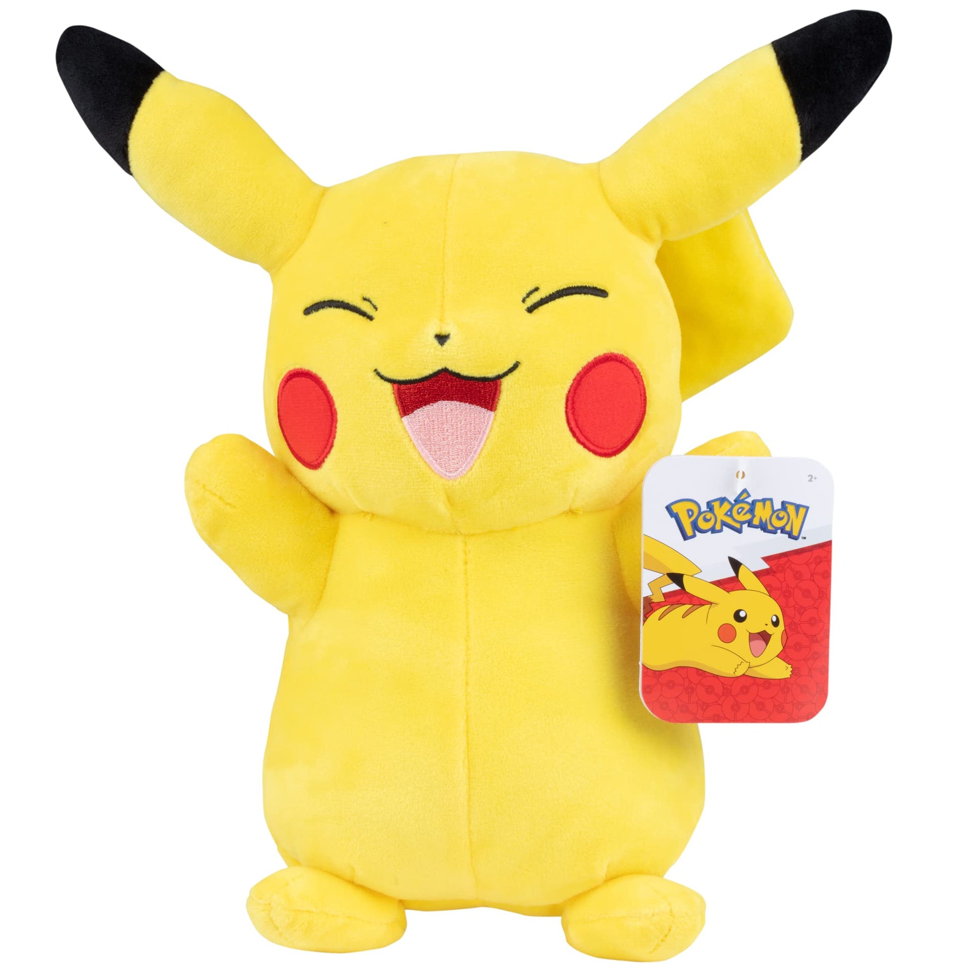 Pok?mon 12 Large Happy Pikachu Plush - Officially Licensed - Quality & Soft Stuffed Animal Toy - Add to Your Collection! - Great Gift for Kids  Boys  Girls & Fans of Pokemon